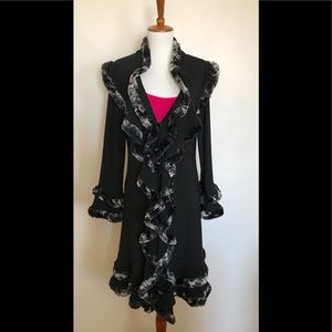 Faux Fur Ruffle Jacket